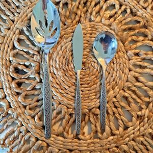 Gorham Stainless Silverware  - SPANISH SCROLL - Lot‎ of 3 Serving